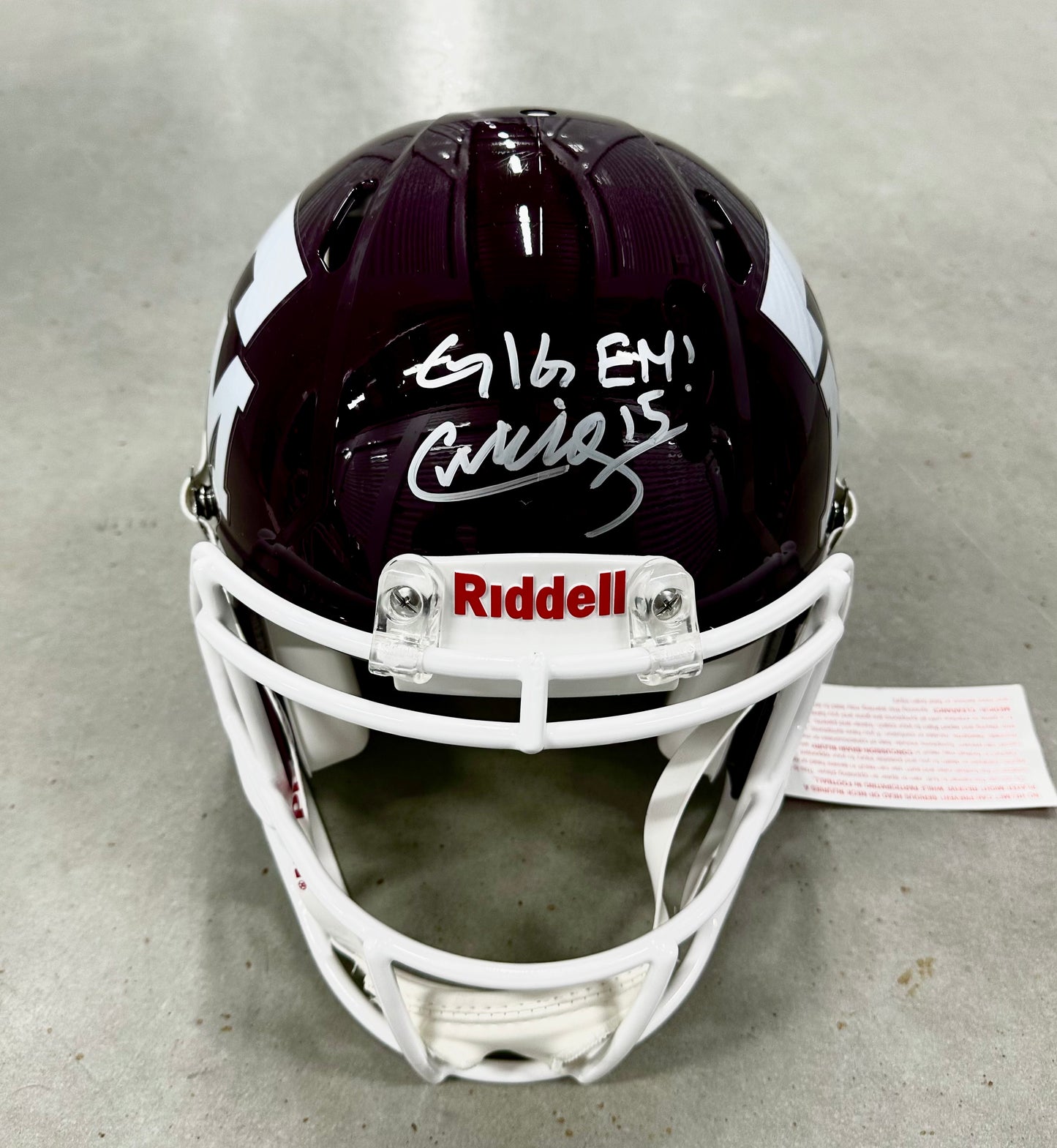 Conner Weigman signed helmet