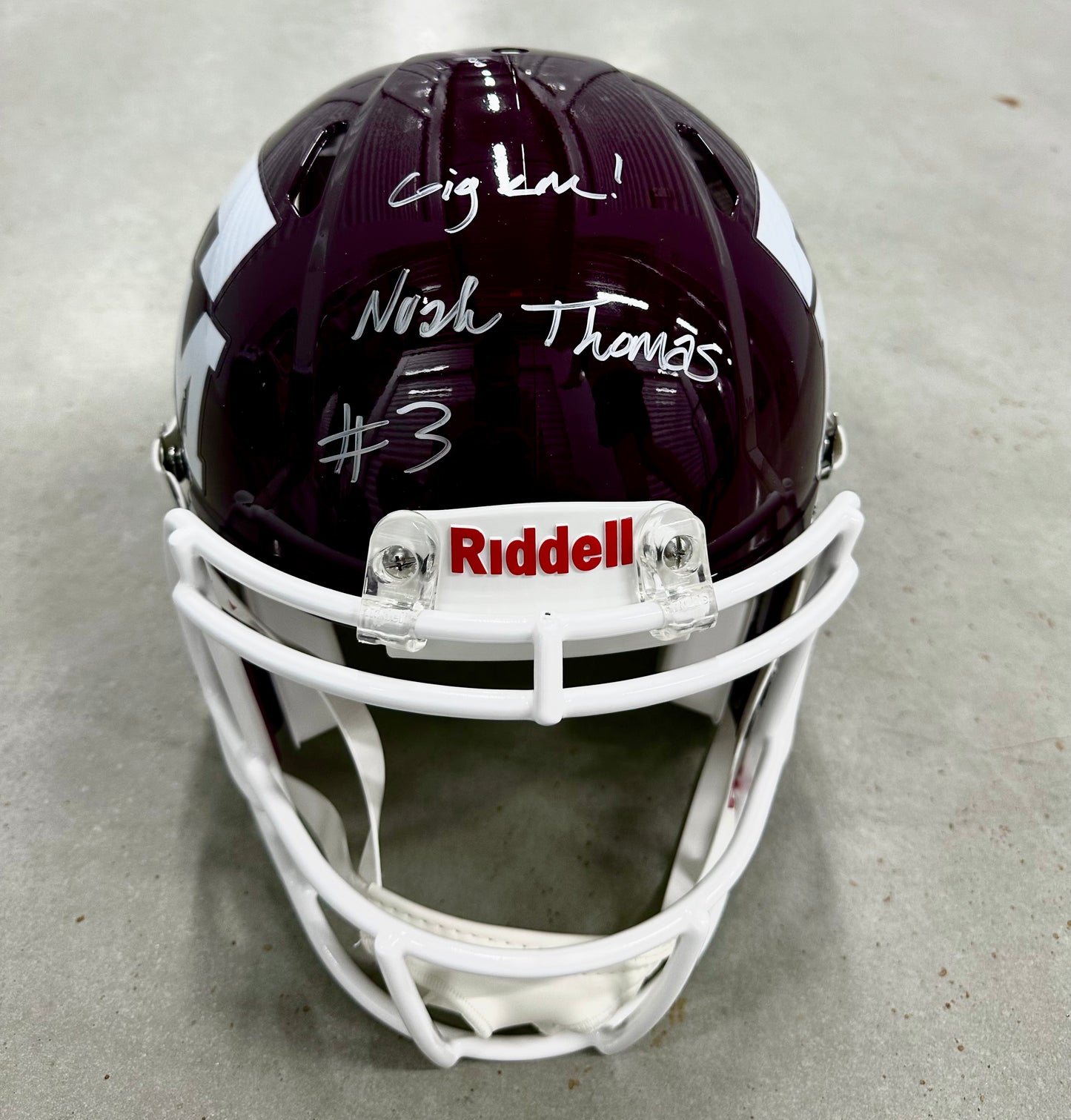 Noah Thomas signed helmet